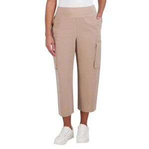 NEW Sage Collective Women's XXL Tan Cargo Cropped Pants Textured